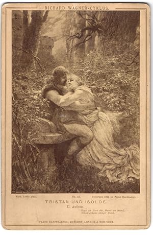 Bild des Verk�ufers f�r Fotografie Franz Hanfstaengl, M�nchen, Gem�lde: Tristan und Isolde, nach Ferd. Leeke, Wagner-Cyklus zum Verkauf von Bartko-Reher