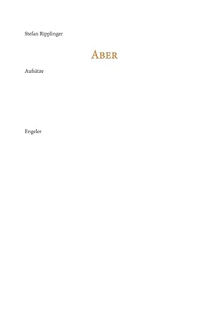 Immagine del venditore per Aber | Aufs�tze venduto da preigu
