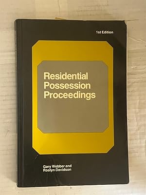 Seller image for Residential Possession Proceedings for sale by Englishlawbooks