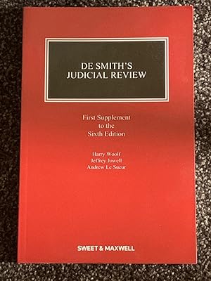 Imagen del vendedor de De Smith's Judicial Review a la venta por Englishlawbooks