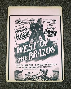 Seller image for JIMMY "SHAMROCK" ELLISON & RUSS "LUCKY" HAYDEN In "WEST Of The BRAZOS" for sale by Tavistock Books, ABAA