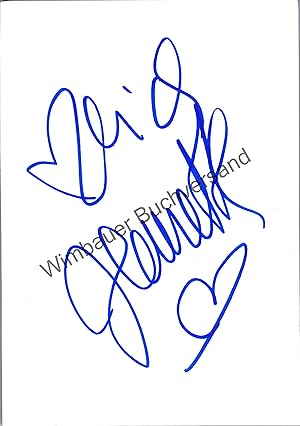 Bild des Verkufers fr Original Autogramm Jeanette Biedermann // Autogramm Autograph signiert signed signee zum Verkauf von Antiquariat im Kaiserviertel | Wimbauer Buchversand