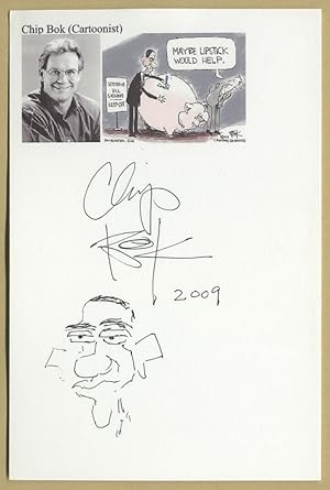 Bild des Verk�ufers f�r Chip Bok - Nice authentic signed sketch - 2009 zum Verkauf von PhP Autographs