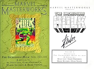 Seller image for Marvel Masterworks Vol. 78, The Incredible Hulk Ltd Ed Marble Variant, Nos. 103-110 & Annual No. 1 **SIGNED, 1st/1st, Fine** for sale by JLJ Books