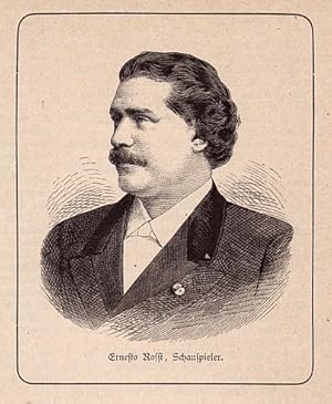 Imagen del vendedor de Italienischer Schauspieler und Dramatiker. Holzstich. a la venta por Antiquariat Heinz Tessin