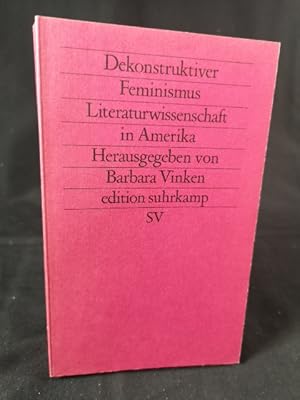 Imagen del vendedor de Dekonstruktiver Feminismus Literaturwissenschaft in Amerika a la venta por ANTIQUARIAT Franke BRUDDENBOOKS