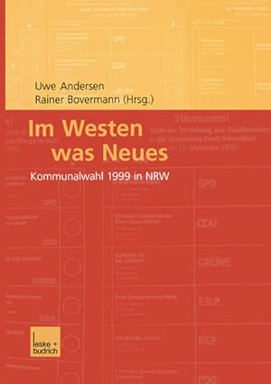 Bild des Verk�ufers f�r Im Westen was Neues - Kommunalwahl 1999 in NRW zum Verkauf von Studibuch