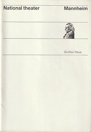 Bild des Verk�ufers f�r Programmheft Giacomo Puccini TOSCA Nationaltheater Mannheim 1969 zum Verkauf von Programmhefte24 Schauspiel und Musiktheater der letzten 150 Jahre