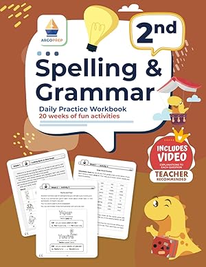 Image du vendeur pour 2nd Grade Spelling and Grammar Daily Practice Workbook: 20 Weeks of Fun Activities | Video Explanations | Homeschooling & Classroom Resource mis en vente par Goodbooks Company
