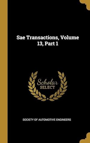 Bild des Verkufers fr Sae Transactions, Volume 13, Part 1 zum Verkauf von moluna