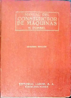 Immagine del venditore per Manual del constructor de mquinas. 2 edicin. Tomo I venduto da Librera La Candela