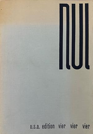 Seller image for nul. u.s.a. edition, vier, vier, vier. (nr 4). for sale by Wissenschaftl. Antiquariat Th. Haker e.K
