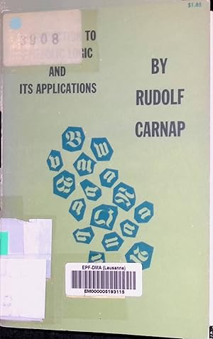 Seller image for Introduction to Symbolic Logic and Its Applications for sale by books4less (Versandantiquariat Petra Gros GmbH & Co. KG)