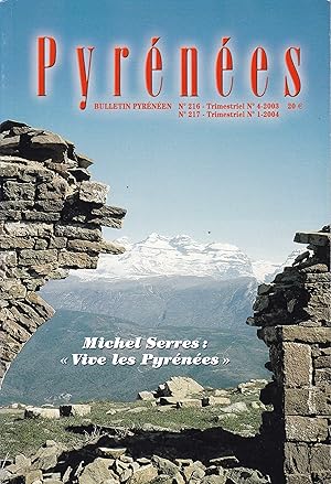 Immagine del venditore per Pyr�n�es N� 216-217 , octobre d�cembre 2003, janvier mars 2004 : Conversation avec Michel Serres, un humanisme � venir ? / Henry Russel, un ancien de Clongowes / Lucien Briet tel qu'il se raconte / La Solana : ses montagnes, ses villages / Una ncien mode d'�clairage dans les Pyr�n�es : La Tesse ou T�ze / Bibliographie pyr�n�enne : de renaud de Bellefon � Nicolas Giudici, de Garvanie � Chamonix / De Paris � Berlin par les Py�rn�es / Saint-John Perse (1897-1975) : les Pyr�n�es, une montagne initiatique / Les for�ts des Hautes-Pyr�n�es au temps de Napol�on III / Vers le lac de Colomers sur les pas de Maurice Gourdon / Le Pic de Thou et le Lustou / L'enfer sur la fronti�re pyr�n�enne pendant la campagne Napol�onienne venduto da Pare Yannick
