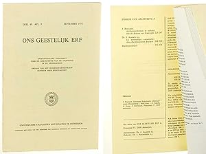 Seller image for Dreimaandelijks Tijdschrift voor de Geschiedenis van de Vroomheid in de Nederlands. (Deel 49 AFL 3, September 1975). for sale by Antiquariat Lehmann-Dronke