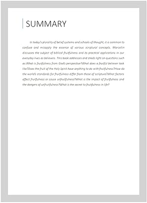 Imagen del vendedor de Fruitfulness: Bearing the Fruit of the Holy Spirit a la venta por GreatBookPrices