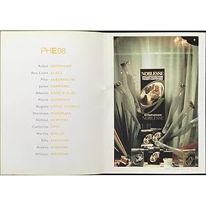 Seller image for PHE98 - La Fotograf�a y la Moda: Rafael Agredano, Ana Laura Al�ez, Pilar Albarrac�n, Javier Campano, Alberto Garc�a-Alix, Pierre Gonnord, Rogelio L�pez Cuenca, Yasumasa Morimura, Helmut Newton, Catherine Opie, Martha Rosler, Elfie Semotan, Andr�s Serrano, William Wegman. Galer�a Juana de Aizpuru, Madrid, Junio 1998 for sale by Librer�a El Astillero