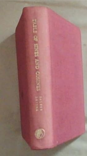 Seller image for Table Of Sines And Cosines To Ten Decimal Places At Thousandths Of A Degree for sale by Chapter 1