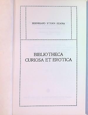 Bild des Verk�ufers f�r Bibliotheca curiosa et erotica. zum Verkauf von books4less (Versandantiquariat Petra Gros GmbH & Co. KG)
