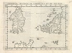 Seller image for 1574 Tavola Nuova Di Sardigna Et Di Sicilia for sale by New World Cartographic