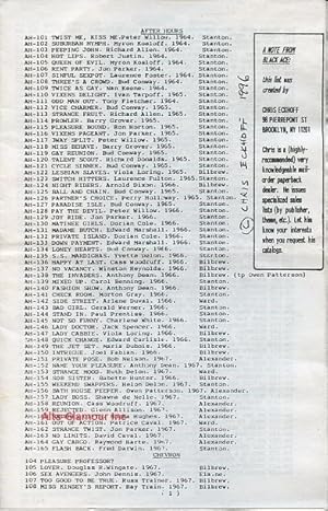 Immagine del venditore per AFTER HOURS LIST venduto da Alta-Glamour Inc.
