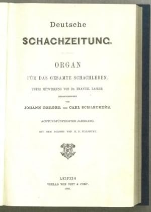 Seller image for Deutsche Schachzeitung, Volume 58 for sale by The Book Collector, Inc. ABAA, ILAB