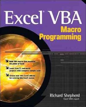 Image du vendeur pour Excel Vba Macro Programming mis en vente par GreatBookPrices