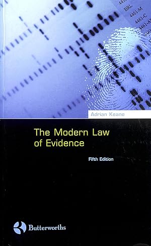 Imagen del vendedor de The Modern Law of Evidence, Gift inscription by the author a la venta por M Godding Books Ltd
