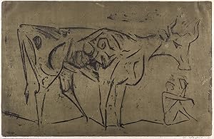 Seller image for Lachnit, Wilhelm. Stier und Lesender for sale by GALERIE HIMMEL