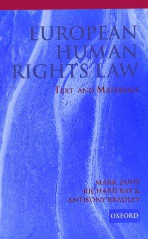 Imagen del vendedor de European Human Rights Law: Text and Materials a la venta por WeBuyBooks
