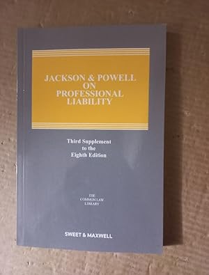 Imagen del vendedor de Jackson And Powell On Professional Liability 3rd Supplement To The 8th Ed The Common Law Library a la venta por UK LAW BOOK SELLERS LTD