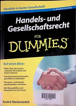 Bild des Verk�ufers f�r Handels- und Gesellschaftsrecht f�r Dummies. zum Verkauf von books4less (Versandantiquariat Petra Gros GmbH & Co. KG)