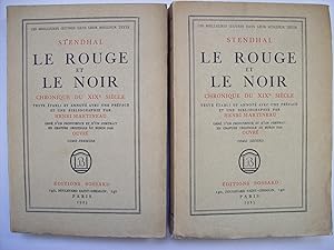 Le rouge et le noir, chronique du XIXème siècle, texte établi et annoté avec une préface et une b...