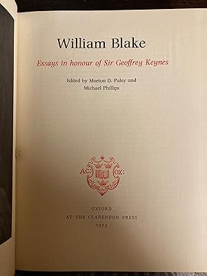 Seller image for william blake ( essays in honour of sir geoffrey keynes ) for sale by Thomas Savage, Bookseller