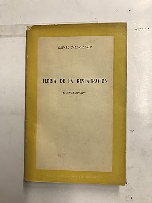 Immagine del venditore per TEOR�A DE LA RESTAURACI�N. venduto da LIBRER�A CASTREJ�N.