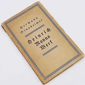 Imagen del vendedor de Heinrich Manns Werk. a la venta por Antiquariat Schmidt & G�nther