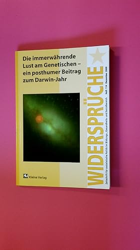 Bild des Verkufers fr DIE IMMERWHRENDE LUST AM GENETISCHEN. ein posthumer Beitrag zum Darwin-Jahr zum Verkauf von Butterfly Books GmbH & Co. KG