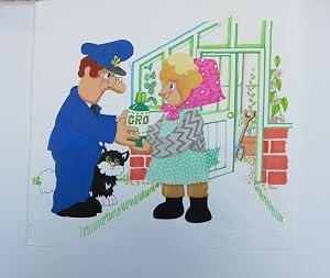 Imagen del vendedor de ORIGINAL ARTWORK FROM POSTMAN PAT PLANT SITTER. ( Postman Pat Beginner Readers ). a la venta por Roger Middleton P.B.F.A.