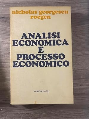 Imagen del vendedor de Analisi economica e processo economico a la venta por librisaggi