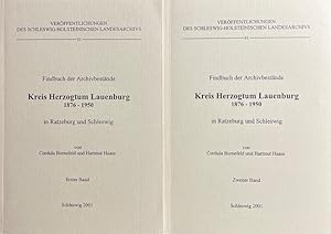 Immagine del venditore per Kreis Herzogtum Lauenburg 1876 - 1950. Findbuch der Archivbest�nde in Ratzeburg und Schleswig. Landesarchiv Schleswig-Holstein: Ver�ffentlichungen des Landesarchivs Schleswig-Holstein 61. Erster und Zweiter Band. venduto da Antiquariat J. H�nteler