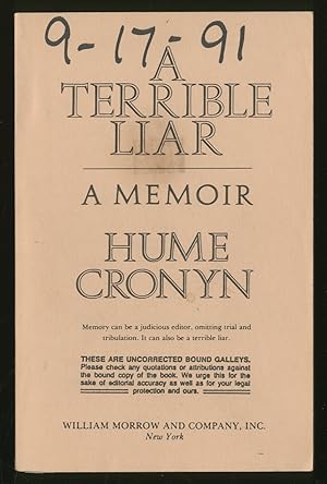 Seller image for A Terrible Liar: A Memoir for sale by Between the Covers-Rare Books, Inc. ABAA