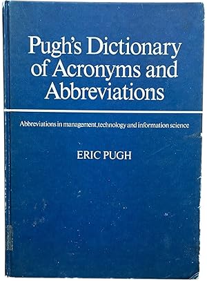Bild des Verk�ufers f�r Pugh's Dictionary of Acronyms and Abbreviations: zum Verkauf von The Glass Key