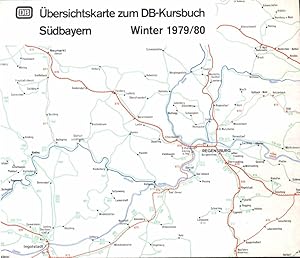 Bild des Verkufers fr bersichtskarte zum DB-Kursbuch Sdbayern Winter 1979/80. zum Verkauf von Versandantiquariat  Rainer Wlfel