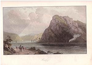 Seller image for (Loreley) / Lurley. Kolorierter Stahlstich von E. H�fer nach E. Emminger. (Aus: Emminger, Album zur Erinnerung an den Rhein, Ansicht 9). for sale by Antiquariat An der Vikarie