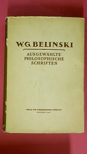 Seller image for AUSGEW�HLTE PHILOSOPHISCHE SCHRIFTEN for sale by Butterfly Books GmbH & Co. KG