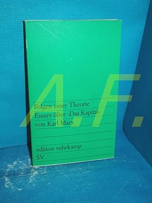 Immagine del venditore per Folgen einer Theorie : Essays �ber Das Kapital von Karl Marx (edition suhrkamp 226) venduto da Antiquarische Fundgrube e.U.