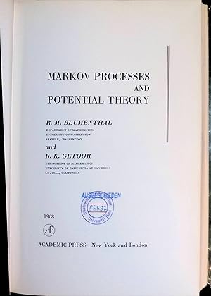 Immagine del venditore per Markov Processes and Potential Theory venduto da books4less (Versandantiquariat Petra Gros GmbH & Co. KG)