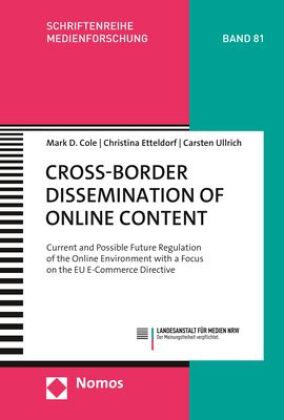 Bild des Verkufers fr Cross-Border Dissemination of Online Content zum Verkauf von moluna
