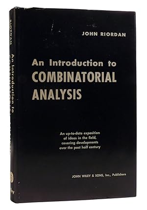 Seller image for AN INTRODUCTION TO COMBINATORIAL ANALYSIS for sale by Rare Book Cellar