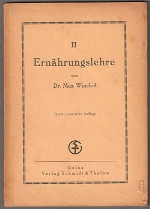Imagen del vendedor de Ernhrungslehre. II. a la venta por Antiquariat Neue Kritik